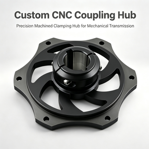 Porta Discos de Freno Negro Anodizado de Alta Precisión Personalizado para Go-karts de Carreras, Porta Rotores de Aluminio Mecanizado CNC de Alta Resistencia - Product Image 1