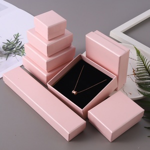 Spot Kraft <b>Paper</b> Jewelry Boxes Cover and <b>Tray</b> Necklace Ring Pendant Storage Box Custom logo Jewellery Gift Box - Product Image 5