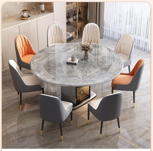 <span class=keywords><strong>Table</strong></span> à manger ovale moderne <span class=keywords><strong>extensible</strong></span> en <span class=keywords><strong>marbre</strong></span> blanc de 70,84 pouces, capacité de 6 à 8 personnes, 200 livres, assemblage requis, pieds en acier inoxydable - Product Image 2