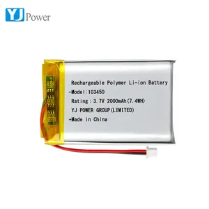 Preço de fábrica Shenzhen lítio lipo bateria 3.7V 103450 1800mAh para mini alto-falante