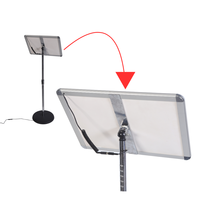 Support d'affichage portable pour affiches rétroéclairées par LED avec zone graphique format A3, adapté pour les menus de restaurant ou la promotion de produits