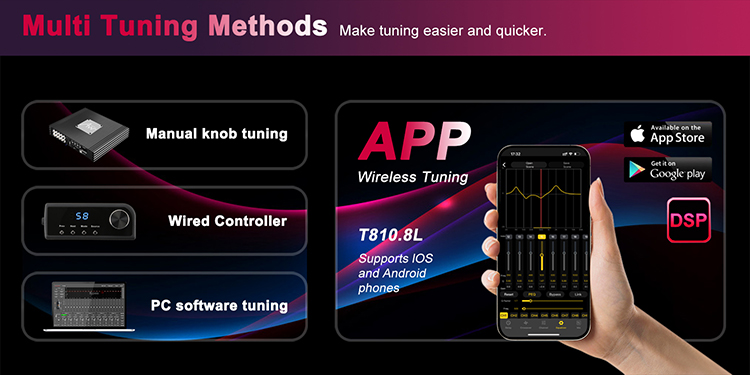 Audiowinner T810.8L Class D Car Audio Amplifier - 8-Channel DSP