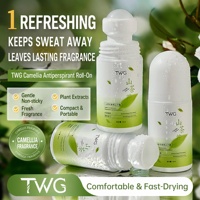 Déodorant anti-transpirant TWG RTS Camellia Roll-on 50ml, contrôle des odeurs, rafraîchissant, non collant, séchage rapide, lissant.