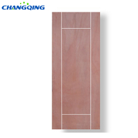 Porte intérieure en placage de bois massif, porte en contreplaqué massif, porte à panneaux, composite, non finie, avec design graphique