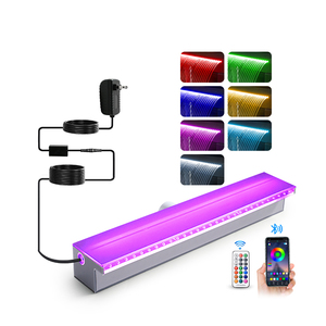 Hoge Kwaliteit Acryl Outdoor <span class=keywords><strong>Water</strong></span> Afdaling Kleurrijke Led Waterval Fontein Met Afstandsbediening Fonteinen Voor Zwembad Muur - Product Image 1