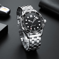 Montre de sport de bonne qualité, vente en gros, montre-bracelet en acier inoxydable pour hommes, design luxueux, montre mécanique automatique personnalisée pour hommes