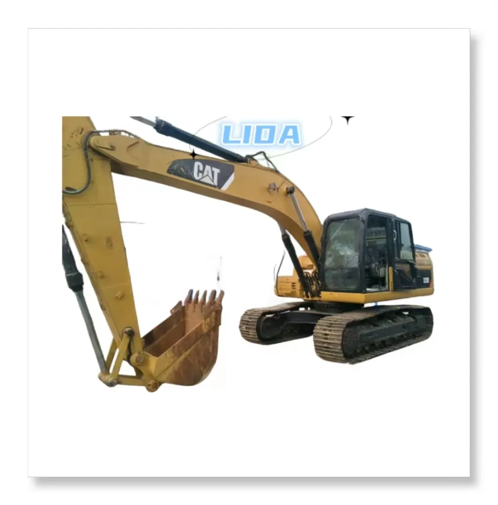 รถขุดตีนตะขาบ CAT320D รถมือสองสภาพการทำงานที่ดี CAT320D2GC หนอนผีเสื้อ