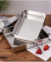 Moule à tiramisu en acier inoxydable 33x28 cm, moule rectangulaire pour brownie, boîte à mousse tiramisu, récipient à tiramisu avec couvercle transparent