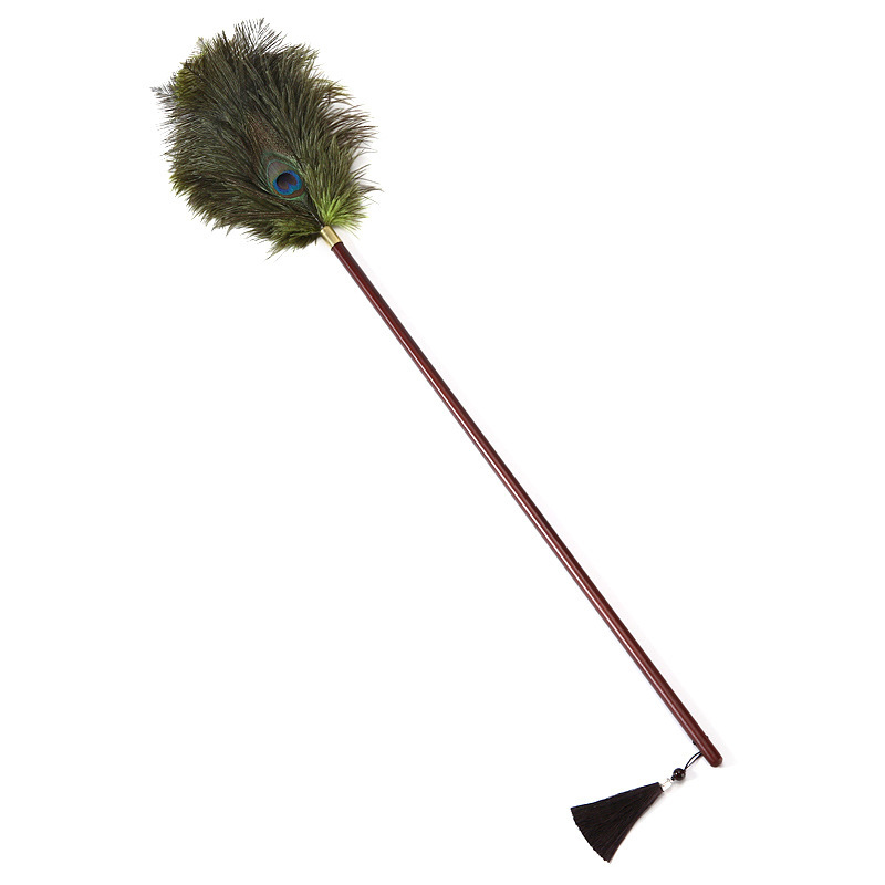 Large Walnut Ostrich Feather Duster