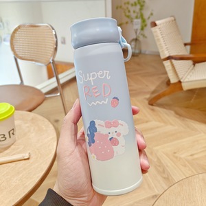 Tasse à vide de dessin animé mignon adorable tasse pour enfants <span class=keywords><strong>b</strong></span>é<span class=keywords><strong>b</strong></span>é Thermos/flacon Portable 420ml en acier inoxydable gobelet droit bouteille d'eau - Product Image 5