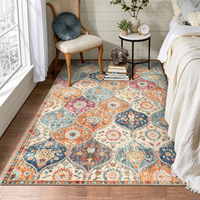 Tapis de sol ChamXue, tapis en fausse fourrure imprimé, tapis en fausse fourrure de cachemire, salon, chambre à coucher, tapis de canapé, lavable en machine, antidérapant, facile d'entretien
