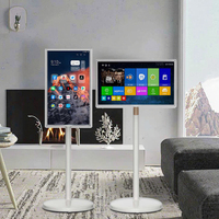 Ventas calientes 27/32 pulgadas WiFi Android 10 Tablet PC nuevo portátil 6GB + 128GB HD pantalla táctil giratoria LED proyección móvil Smart TV