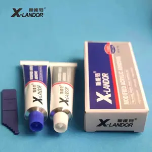 X-LANDOR 20g 빠른 치료 아크릴 ab 접착제 두 부품 아크릴 금속 플라스틱 세라믹