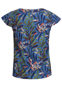 Top de Alta Calidad para Mujer, 100% Algodón, con Elegante Escote con Abertura en Forma de Ojo de Cerradura y Mangas Cortas, Tejido Suave y Transpirable, Cómodo - Product Image 5