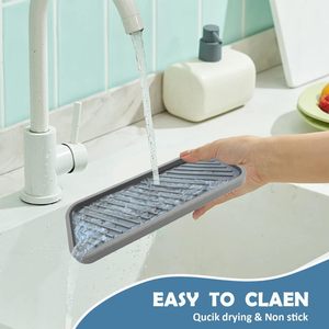 Organizzatore per Lavello in Silicone, Porta Utensili per Cucina e Bagno con Vassoio Organizzatore per Spugne - Product Image 4