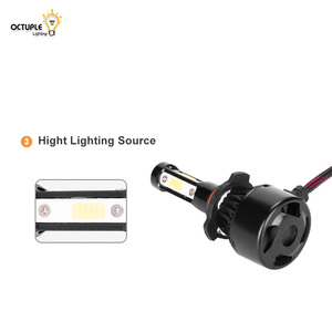 Octuple Hot Bán <span class=keywords><strong>X7</strong></span> Led Đèn Pha 4 mặt 6000k-10000lm 24V Ánh Sáng Trắng H4 H11 H7 COB LED chip 6500K Nhiệt độ màu - Product Image 6