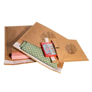 Honeycomb Kraft Paper Padded Mailer Wrap Bubble Envelope Compostable Cushion Packaging Bag