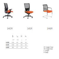 Chaises de bureau ergonomiques modernes, confortables et durables, d'un fabricant italien de grande qualité à vendre