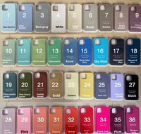 Vente en gros de coques de téléphone portable en silicone liquide solide de luxe avec logo personnalisé original pour Apple pour iPhone