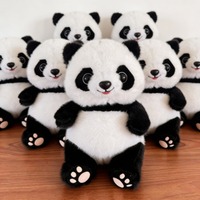 Peluche Panda Personnalisée avec Logo d'Entreprise, Super Douce, Remplissage en Coton PP, Cadeau d'Anniversaire, Souvenir
