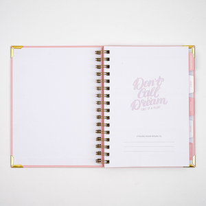 Cuaderno con impresión personalizada, Agenda de diario semanal A5 de color rosa con cubierta dura, planificador mensual, diario, Agenda, cuaderno en espiral, <span class=keywords><strong>2022</strong></span>, <span class=keywords><strong>2023</strong></span> - Product Image 3