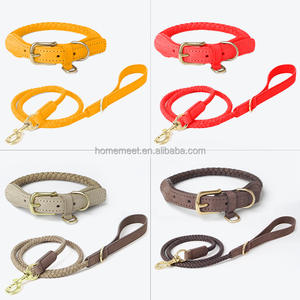 <span class=keywords><strong>Collar</strong></span> y correa de cuero ajustable para perros pequeños, medianos y grandes, con hebilla de Metal, Correa suave y duradera - Product Image 6