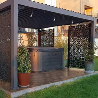 Panneaux de clôture modernes en WPC, directement de l'usine, écrans extérieurs et séparateurs de pièce pour terrasses et pergolas en WPC, pour l'intimité et la division des espaces