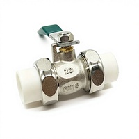 Vanne à bille en laiton Xingfu haute pression 1/2\"-1\" à double union, vanne d'eau durable, poignées vertes, fonctionnement manuel, OEM disponible