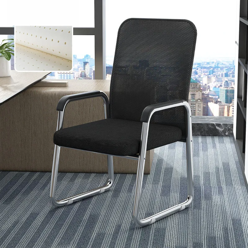Nuevas sillas de oficina de trabajo de tela exquisita, brazos giratorios, sillas de malla relajantes a la venta