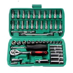 Automotive Repair Tool Set 53 Piece Green Box Socket Wrench Ratchet Screwdriver Combination Kit For Auto Home Repair - Product Image 4
