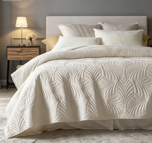 Couvre-<span class=keywords><strong>lit</strong></span> élégant et moderne en velours polyester Room 99, 170x210cm, pour 2 personnes, couvre-canapé matelassé <span class=keywords><strong>rose</strong></span> <span class=keywords><strong>poudré</strong></span> - Product Image 4