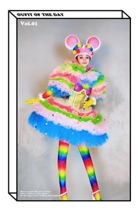 Costume de danse pour modèle de scène de boîte de nuit, bar, scène, fille sexy, bikini LED, podium, Gogo, DS, ensemble de costumes portables, tenues roses et blanches à feuilles, tournée de podium - Product Image 3
