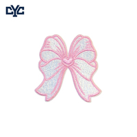 Patchs thermocollants multi-styles à sequins scintillants et nœuds brodés pour robes de filles