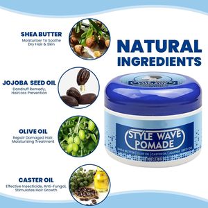 Pommade Coiffante 360 Wave pour Hommes – Contrôle des Ondulations Personnalisées, Fixation Forte – Essentiels pour Barbiers – Cheveux Secs - Product Image 3