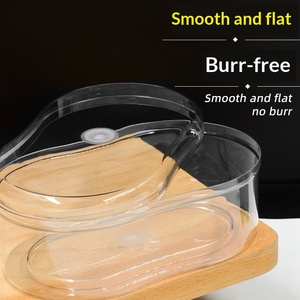 Boîte en plastique transparente de forme incurvée spéciale avec couvercle, flexible et de qualité alimentaire, pour le stockage et l'emballage de fruits secs, de collations, de desserts et de produits de boulangerie - Product Image 6