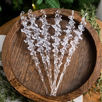 Ornements de Noël en acrylique transparent de style nordique, en forme de glaçon, à haute transmission, blancs, en cristal de glace