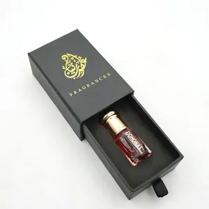 3ml print logo glass attar perfume oil octagonal bottle with roll on / stick for oud oil