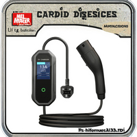 Nouveau chargeur EV portable de Type 2 pour voitures 7KW Puissance de sortie 16A avec prise CEE et station de charge d'interface Type 1/Type 2