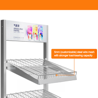 Présentoir métallique à 5 niveaux pour pots de peinture en aérosol, support de sol autoportant pour magasin de détail avec panneau signalétique