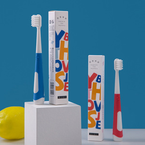 Brosse à dents pour enfants, poils doux, bleu, rouge, 6 à 14 ans, manuelle, haute qualité, emballée individuellement, vente en gros - Product Image 1