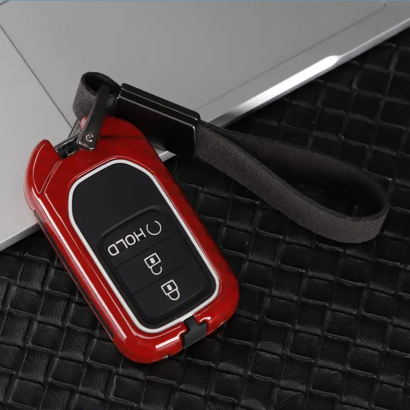 Hot selling 2019 metal silicone carbon Fiber Car Remote Key Fob Shell Cover Case for Honda Accord Civic City Urv