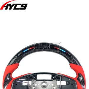 พวงมาลัยคาร์บอนไฟเบอร์ LED rpm สำหรับรถฮอนด้า <span class=keywords><strong>Civic</strong></span> 10th รุ่น R <span class=keywords><strong>Si</strong></span> Coupe 220สปอร์ตภายในพวงมาลัยรถยนต์ - Product Image 6