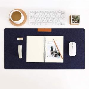 Portable Lightweight Anti-slip Felt <strong>Desk</strong> <strong>Mat</strong> with <strong>Leather</strong> Pencil Sleeve - Product Image 2