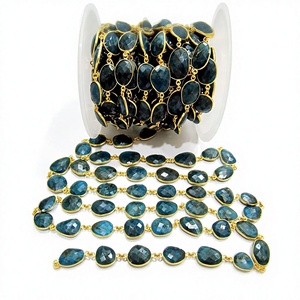 Cadena Conectora de Apatita Neón Natural de Forma Irregular, Tipo Briolette, Tamaño 12-15mm, Se Vende por Pie - Product Image 1
