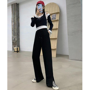 Moda sexy lavorata <span class=keywords><strong>a</strong></span> maglia streetwear hip hop <span class=keywords><strong>pantaloni</strong></span> lunghi da donna <span class=keywords><strong>pantaloni</strong></span> larghi svasati larghi <span class=keywords><strong>pantaloni</strong></span> <span class=keywords><strong>tuta</strong></span> da donna <span class=keywords><strong>pantaloni</strong></span> <span class=keywords><strong>Palazzo</strong></span> Mop floor - Product Image 5