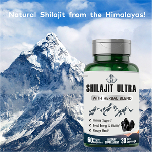 Mezcla OEM de Shilajit, L-arginina, Nicotinamida y Granada para Adultos, Inmunidad, Energía, Vitalidad, Crecimiento Muscular y Cerebral, 60 Cápsulas - Product Image 4