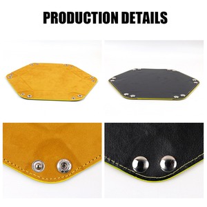 Vente chaude en cuir dés plateau hexagone dés étui pour donjons et dragons pliant personnalisé - Product Image 4