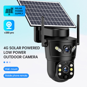 Caméra de surveillance extérieure solaire Kerui, panneau 5,5 W, WiFi 4G, étanche, vision nocturne, capteur de mouvement PIR - Product Image 4