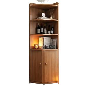 <b>Corner</b> Wine Cabinet With Lighting Living Room Storage <b>Shelf</b> Triangular Side Cabinet For Home Decor - Product Image 5