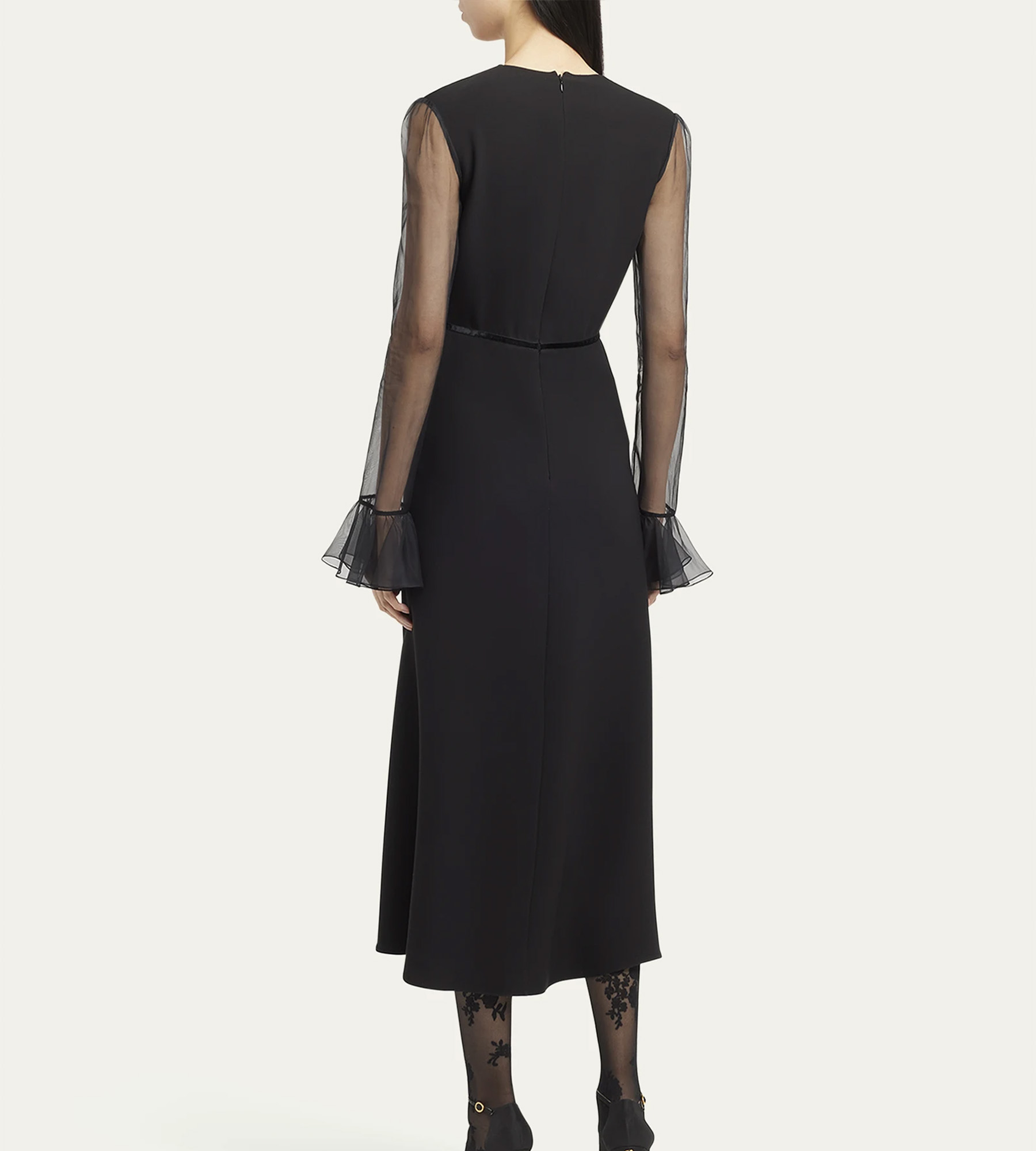 white christmas dresses Chiffon Cape Overlay Sheath Dress – Bella Rose